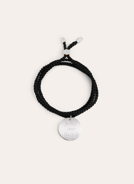 Pulsera Personalizada Dream Negra Plata