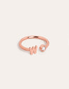 Anillo Personalizado Letter Spark Plata Baño Oro Rosa