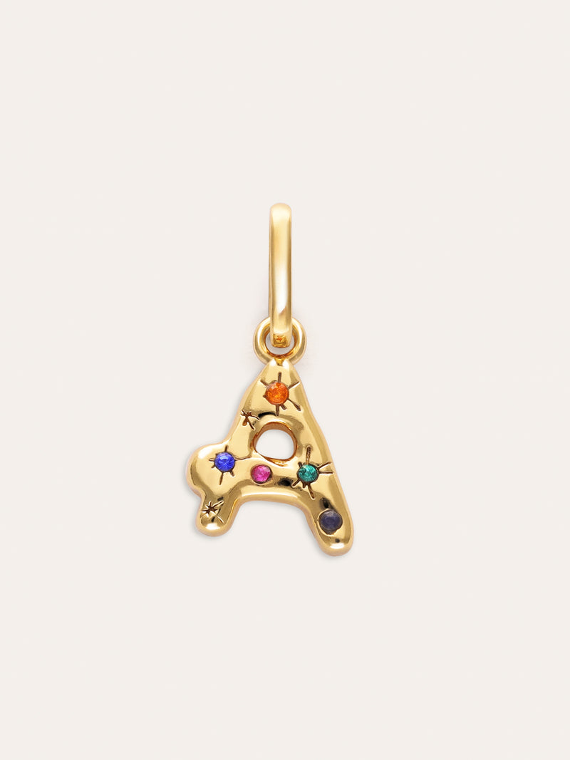Charm Personalizado Inicial Organic Colors Baño Oro