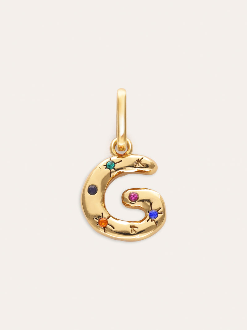 Charm Personalizado Inicial Organic Colors Baño Oro