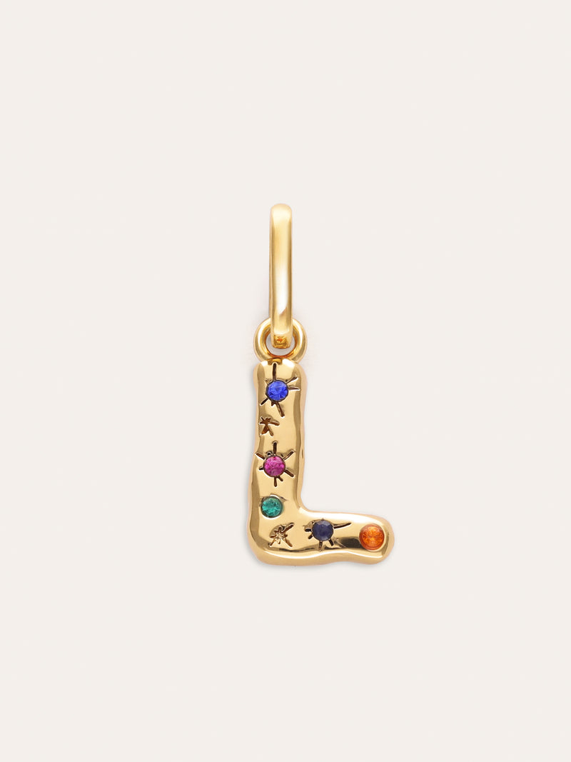 Charm Personalizado Inicial Organic Colors Baño Oro