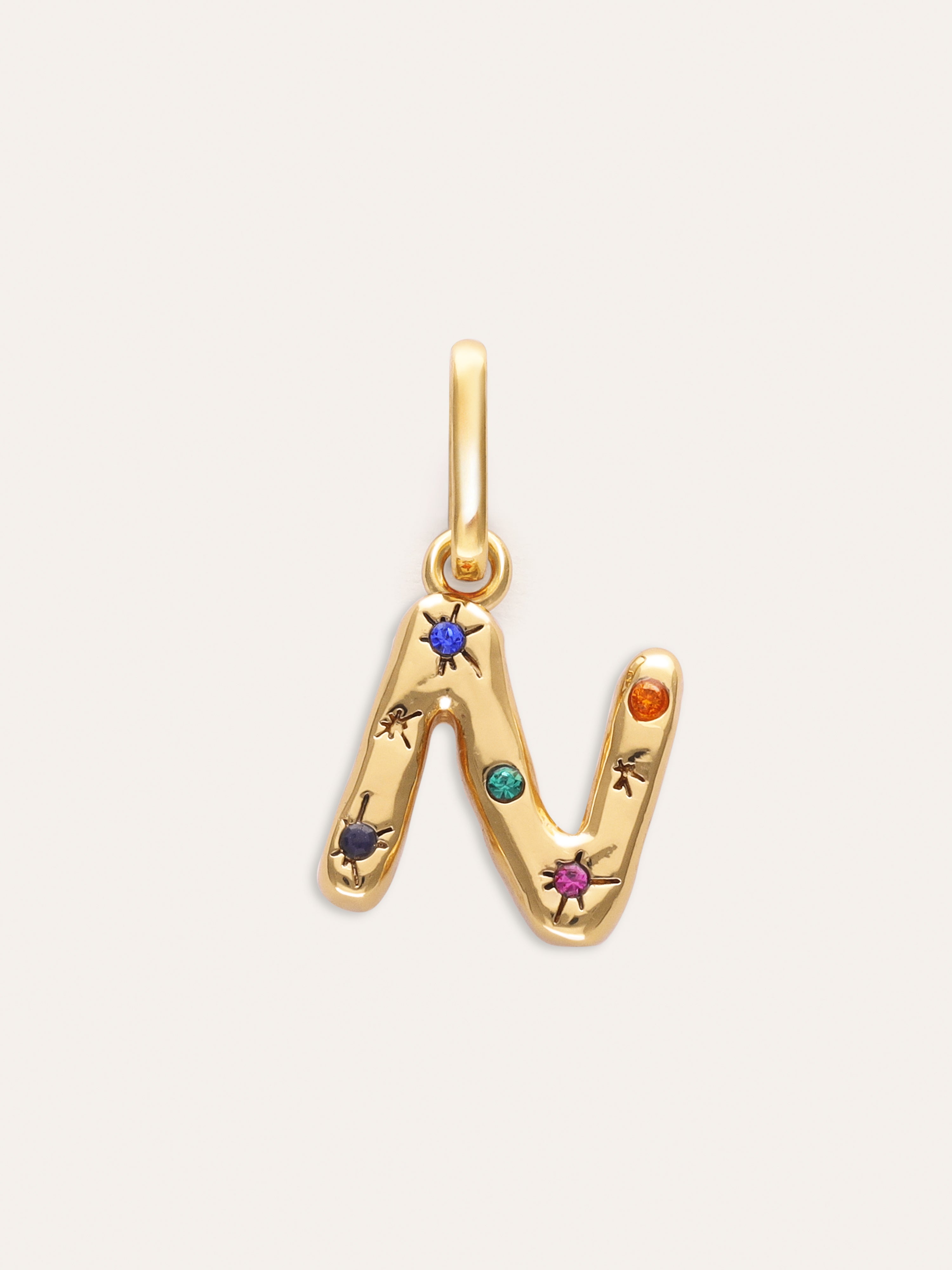 Charm Personalizado Inicial Organic Colors Baño Oro