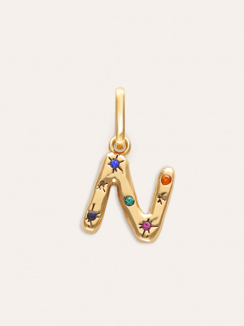 Charm Personalizado Inicial Organic Colors Baño Oro