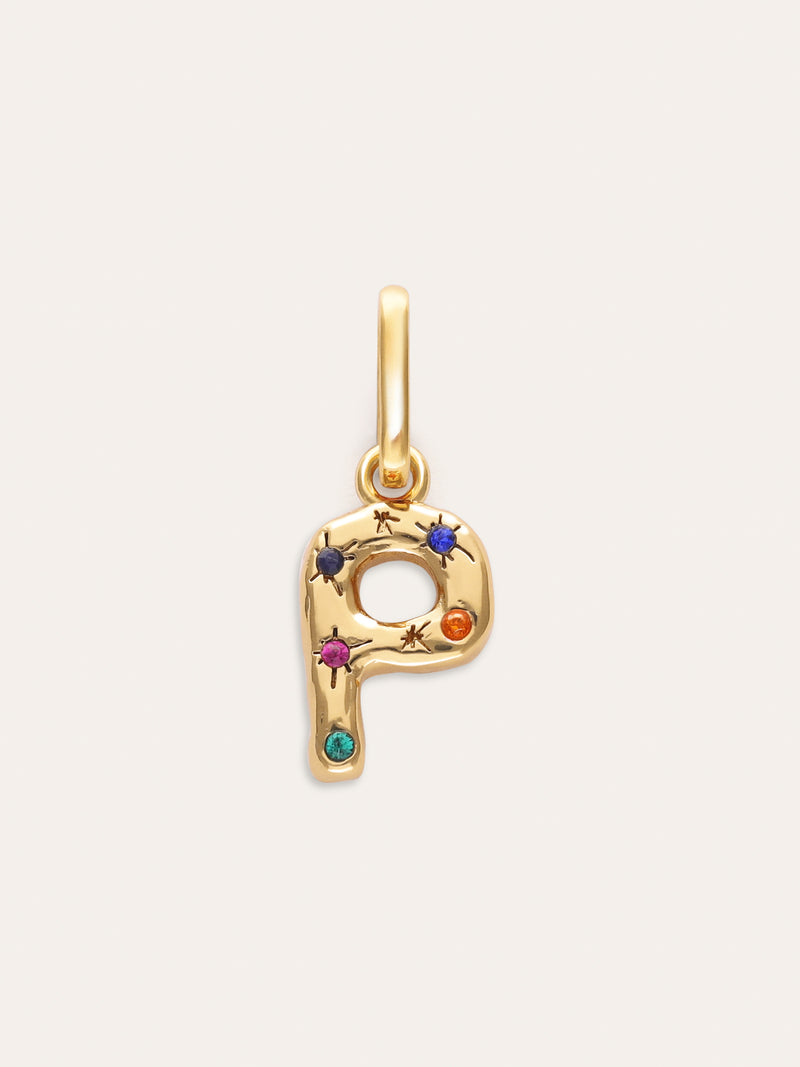 Charm Personalizado Inicial Organic Colors Baño Oro