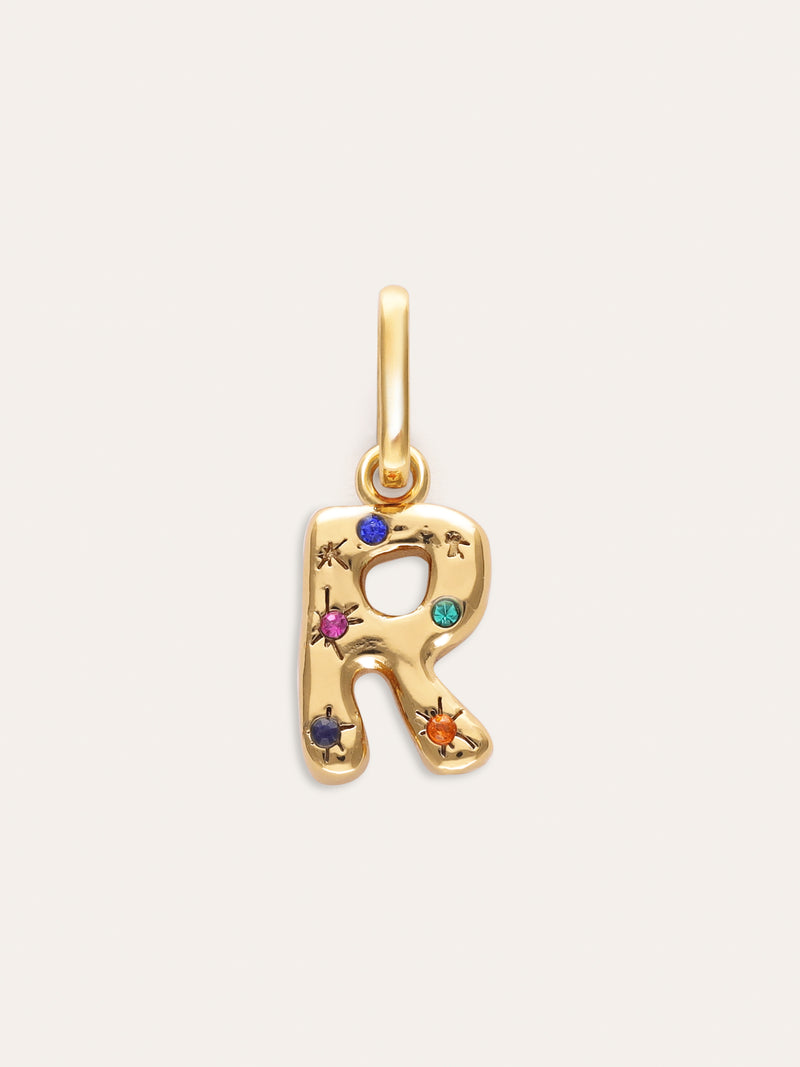 Charm Personalizado Inicial Organic Colors Baño Oro