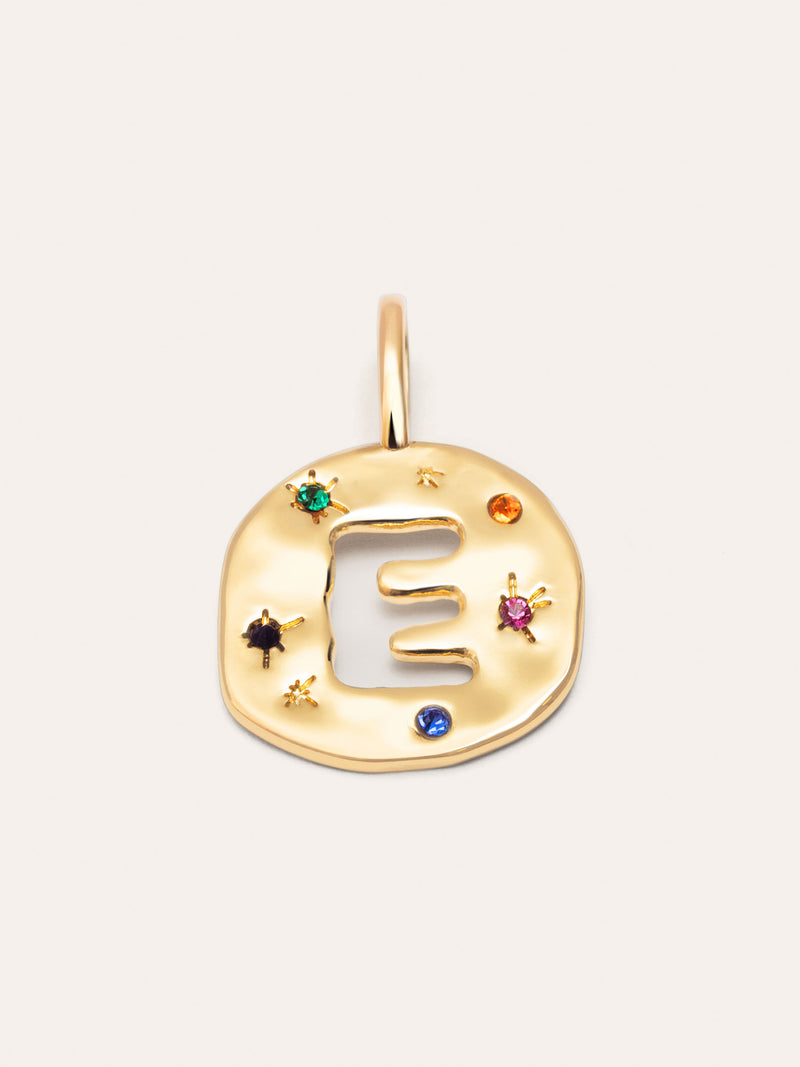 Charm Personalizado Organic Colors Letter Baño Oro