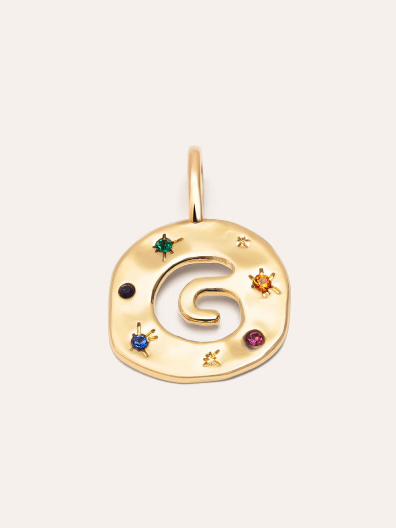 Charm Personalizado Organic Colors Letter Baño Oro
