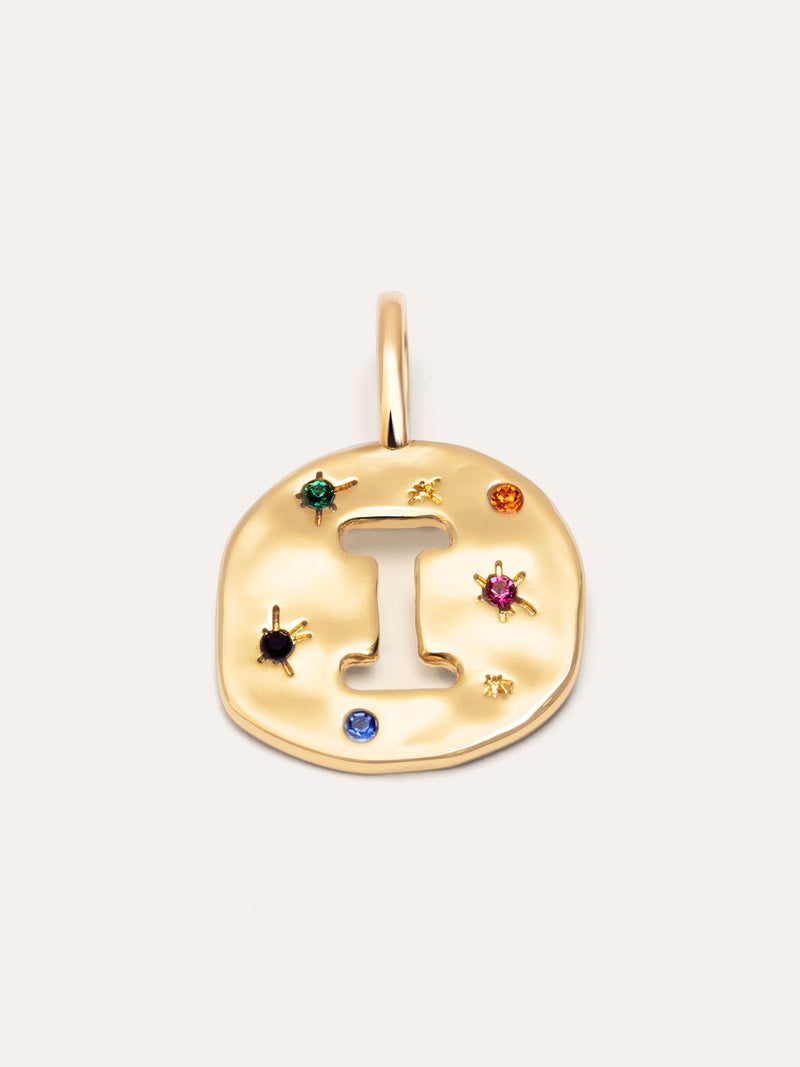 Charm Personalizado Organic Colors Letter Baño Oro