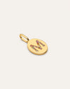 Signet Letter Colors Personalized Gold Charm