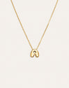 Collar Personalizado Hailey Letter Acero Baño Oro