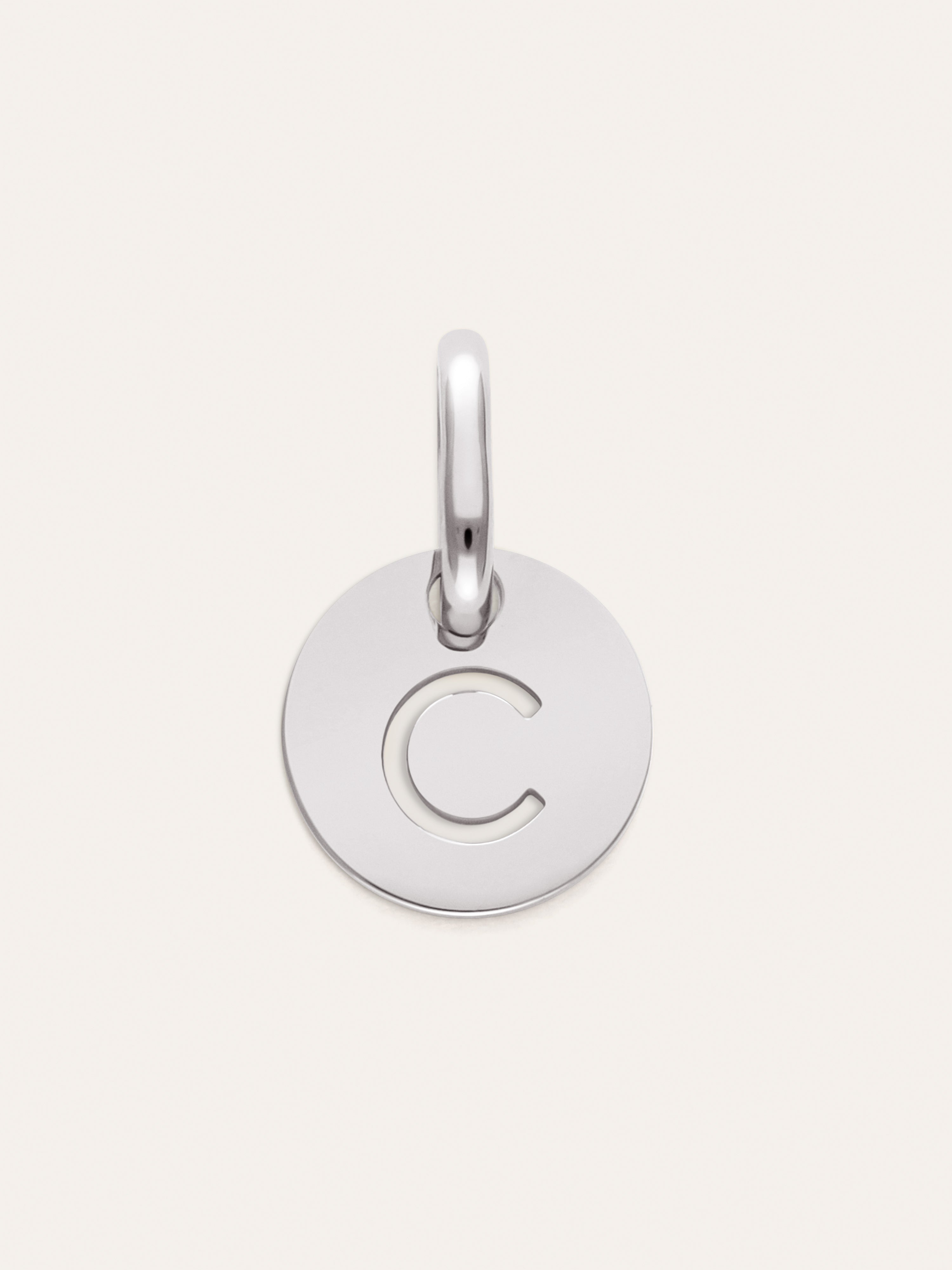 Charm Mini Medallion Letter Acero