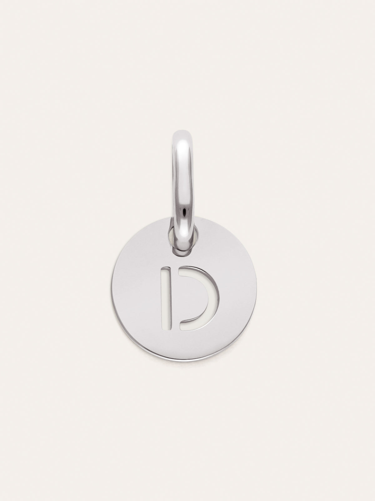 Charm Mini Medallion Letter Acero
