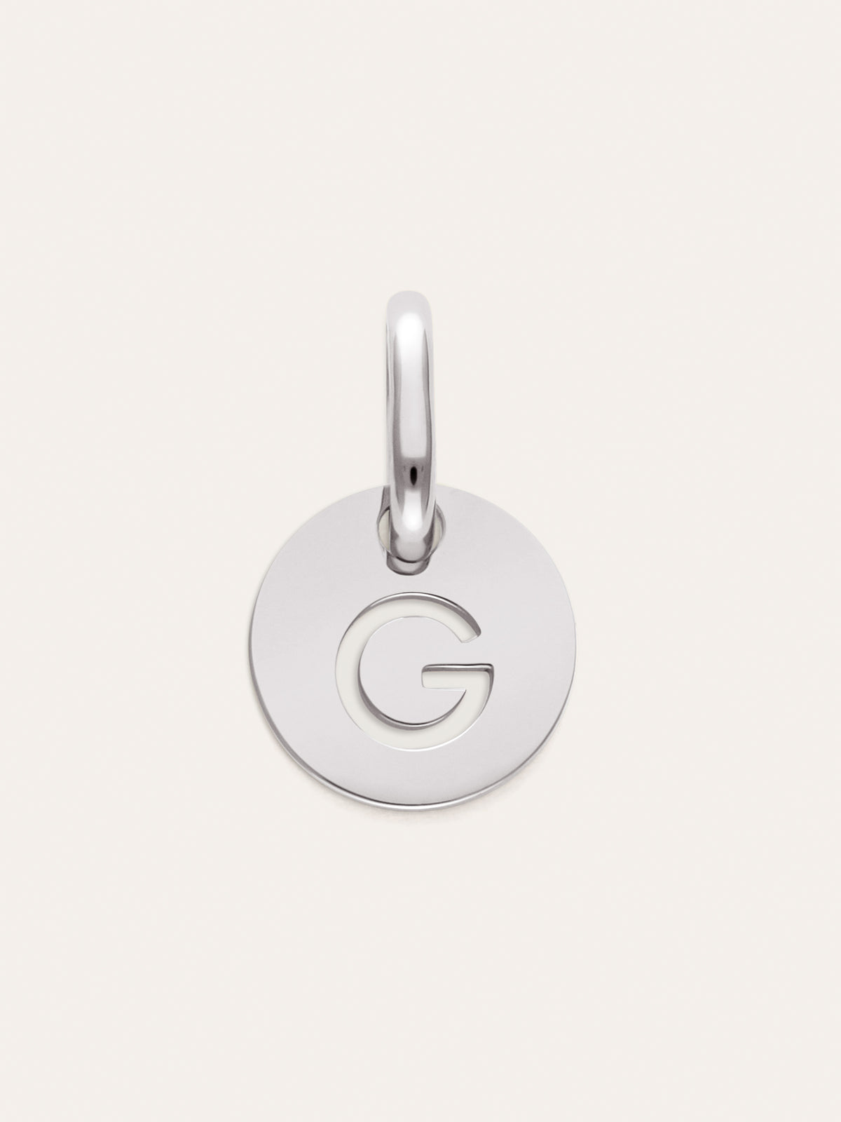Charm Mini Medallion Letter Acero