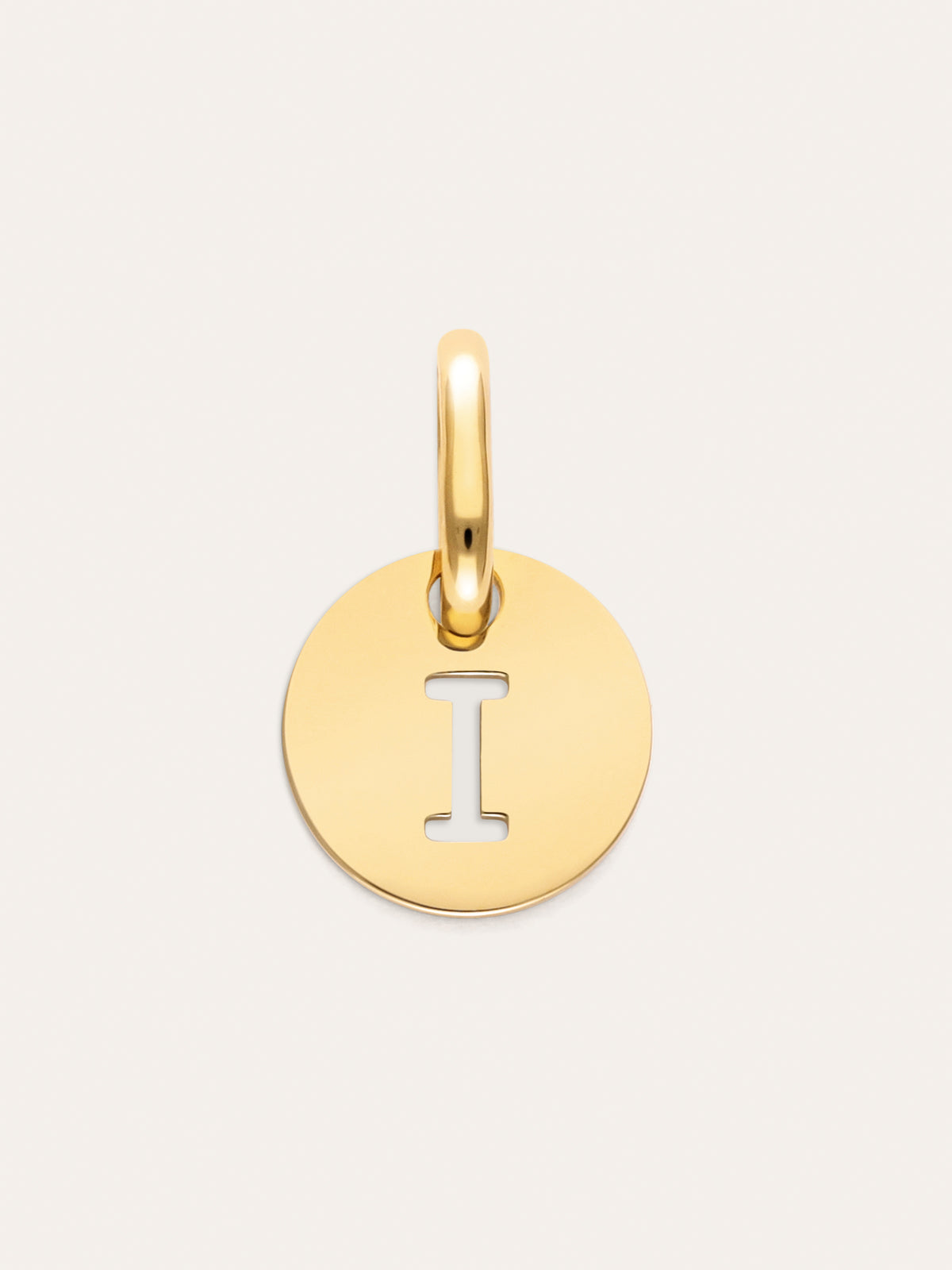 Charm Mini Medallion Letter Acero Baño Oro