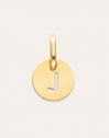 Charm Mini Medallion Letter Acero Baño Oro