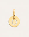 Charm Mini Medallion Letter Acero Baño Oro