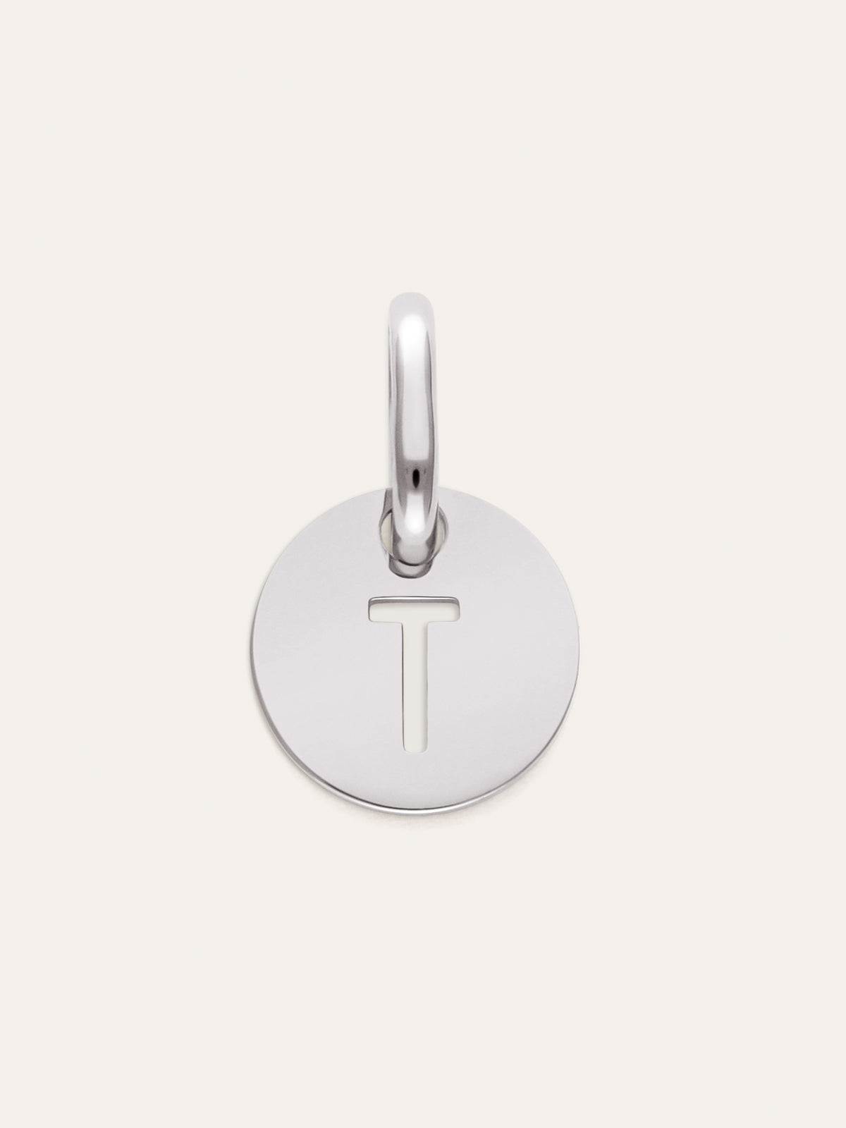 Charm Mini Medallion Letter Acero