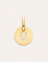 Charm Mini Medallion Letter Acero Baño Oro