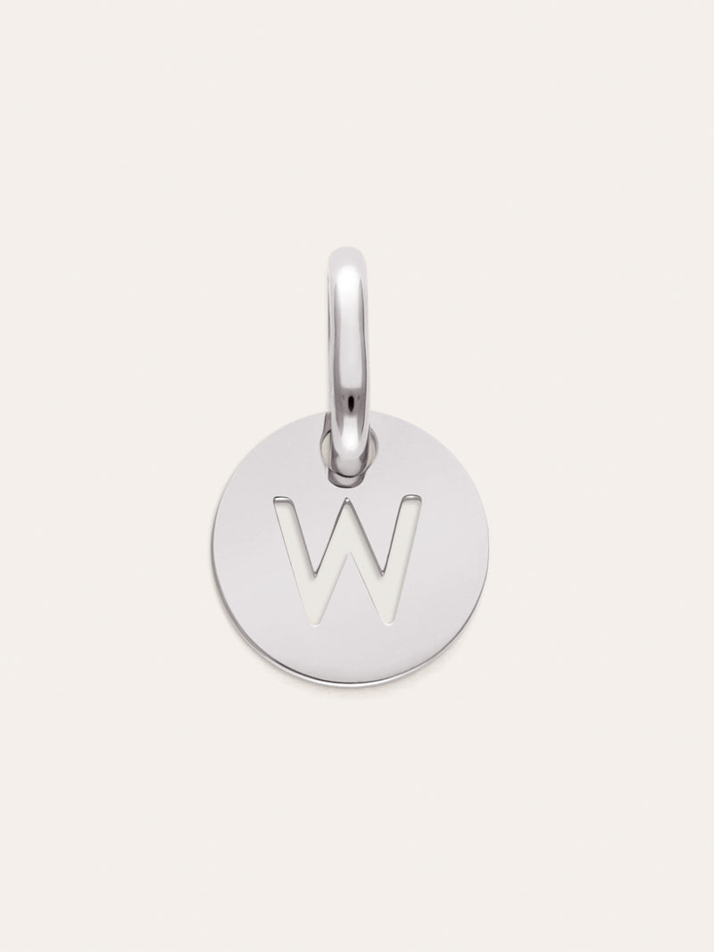 Charm Mini Medallion Letter Acero