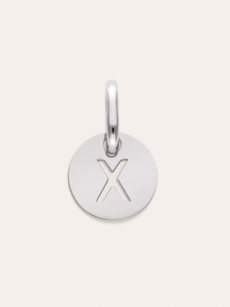 Charm Mini Medallion Letter Acero