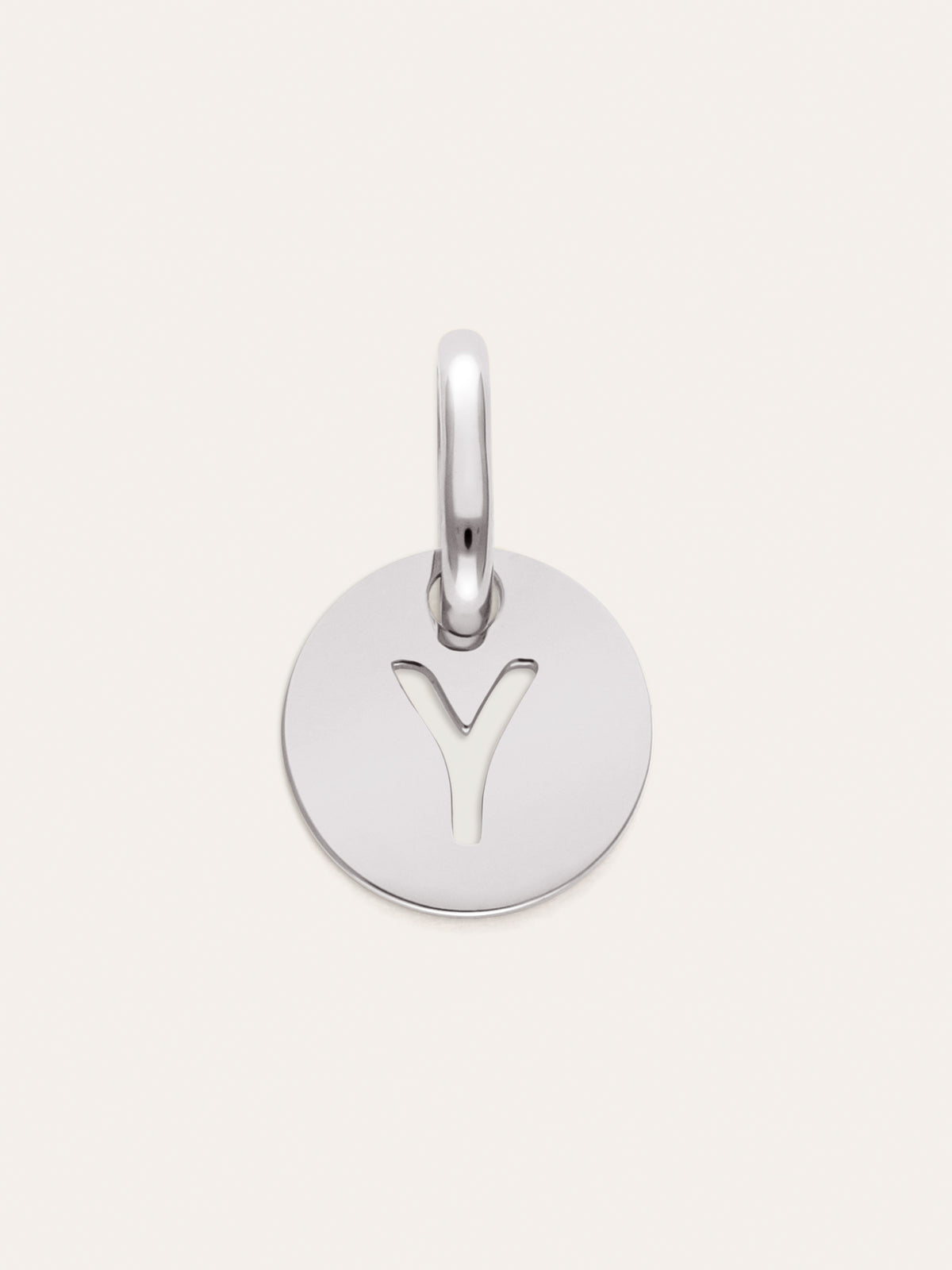 Charm Mini Medallion Letter Acero