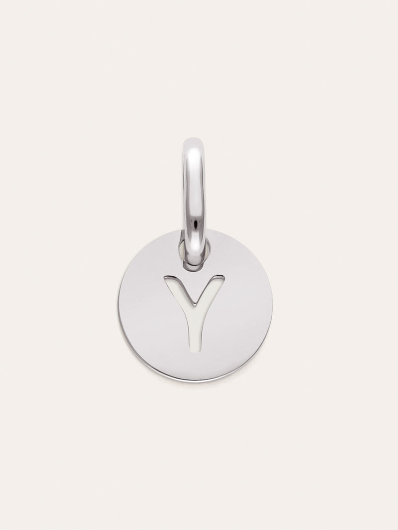 Charm Mini Medallion Letter Acero
