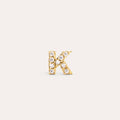Boucle D’oreille à L’unité Letter Sparks Argent Plaqué Or