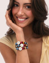Personalized Bracelet Letter Mother of Pearl Gold-Plated Steel - vista 4