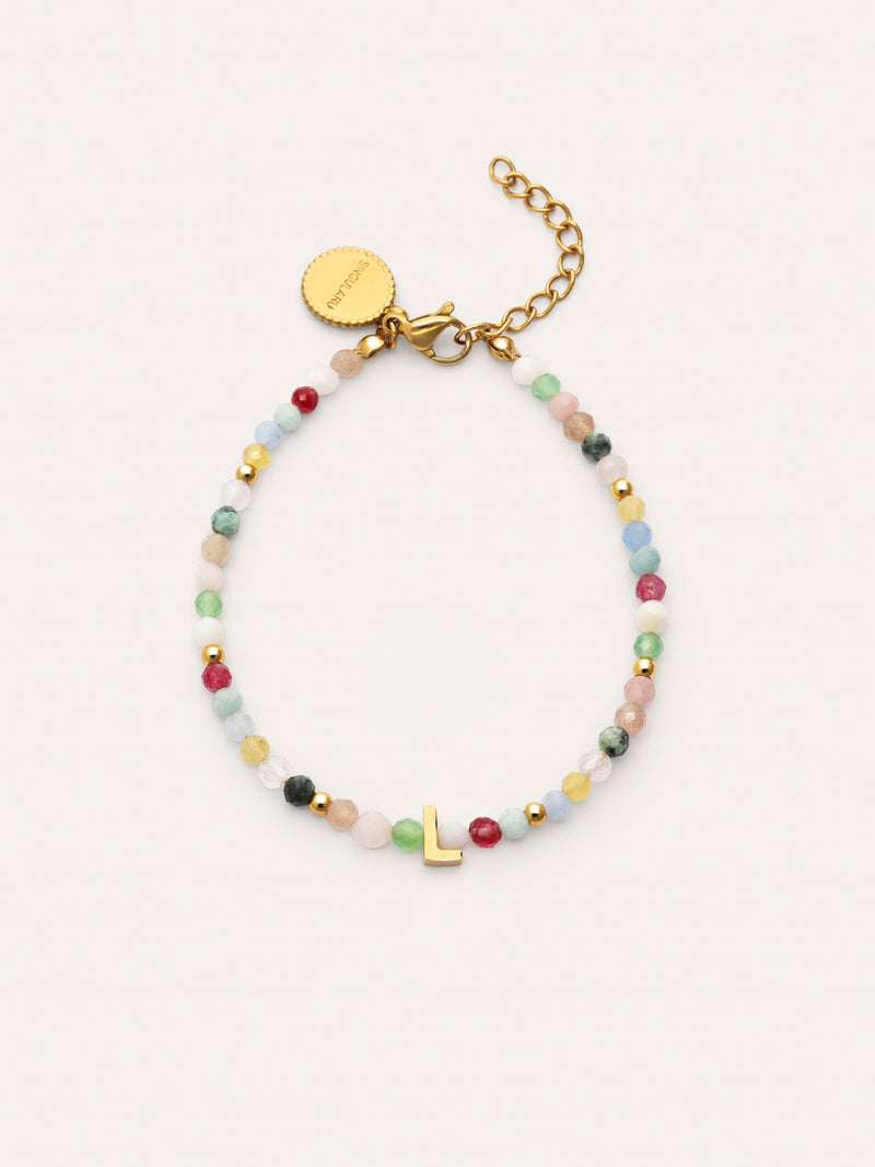 Pulsera Personalizada Letter Altea Color Acero Baño Oro
