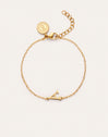 Single Letter Steel Gold-Plated Bracelet