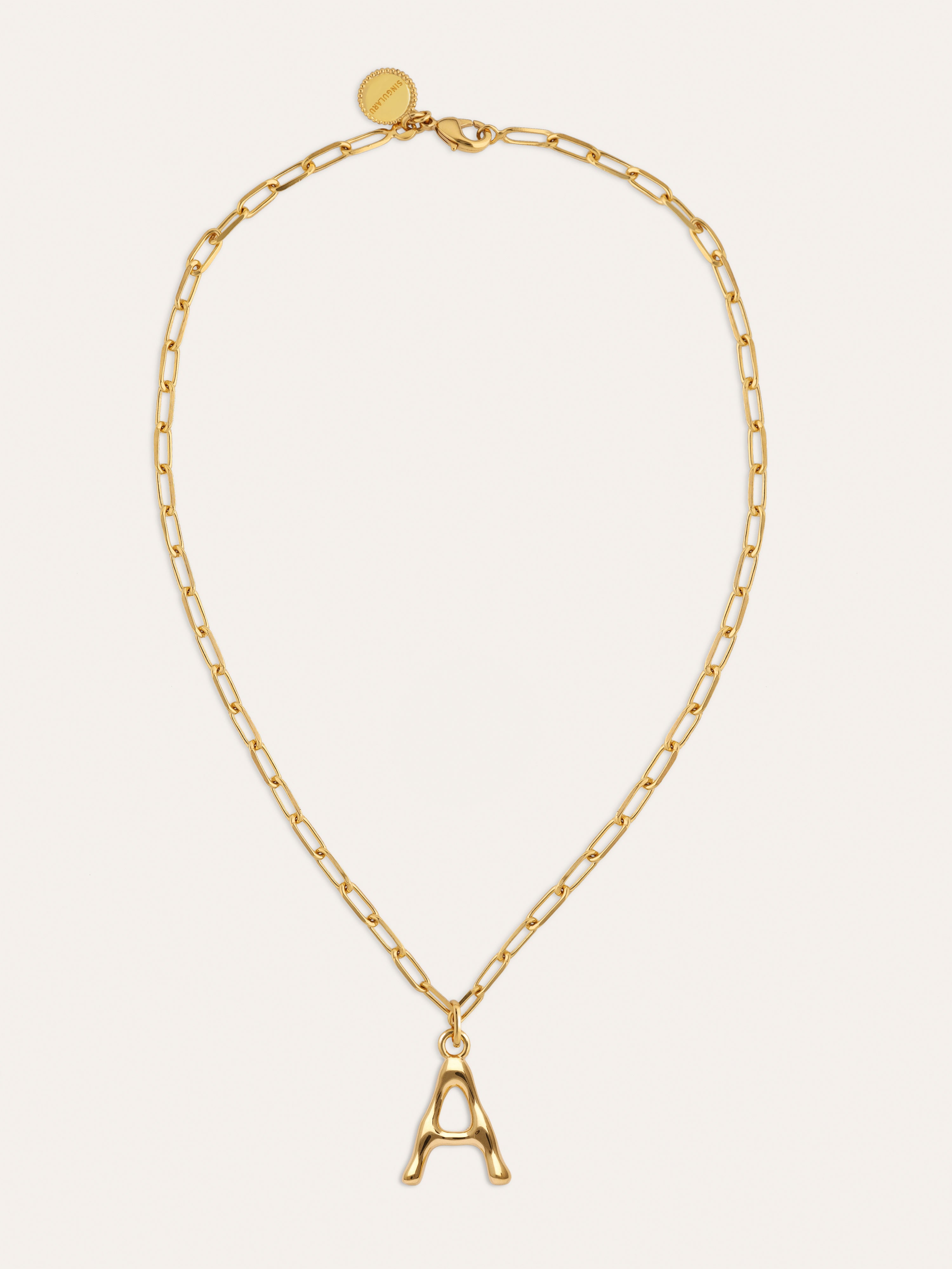 Collar Personalizado Chic Letter XL Acero Baño Oro