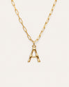 Collar Personalizado Chic Letter XL Acero Baño Oro