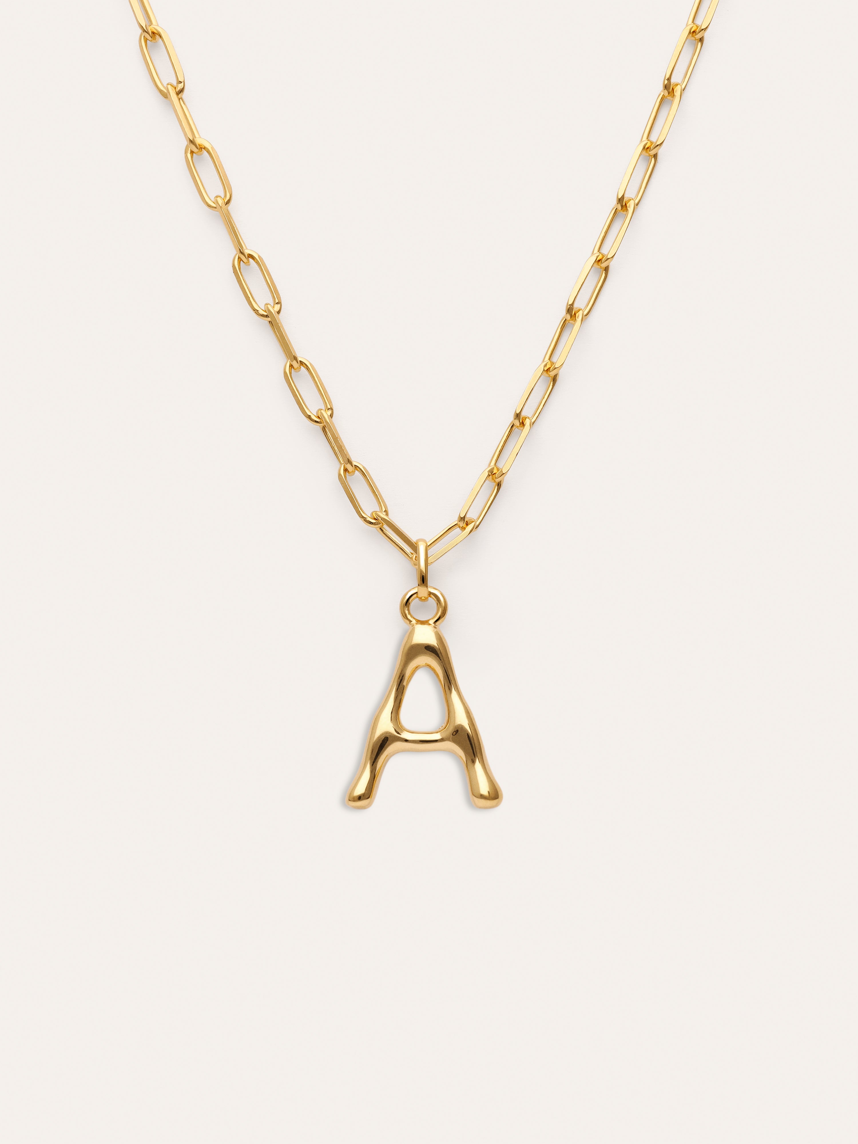 Collar Personalizado Chic Letter XL Acero Baño Oro