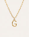 Collar Personalizado Chic Letter XL Acero Baño Oro