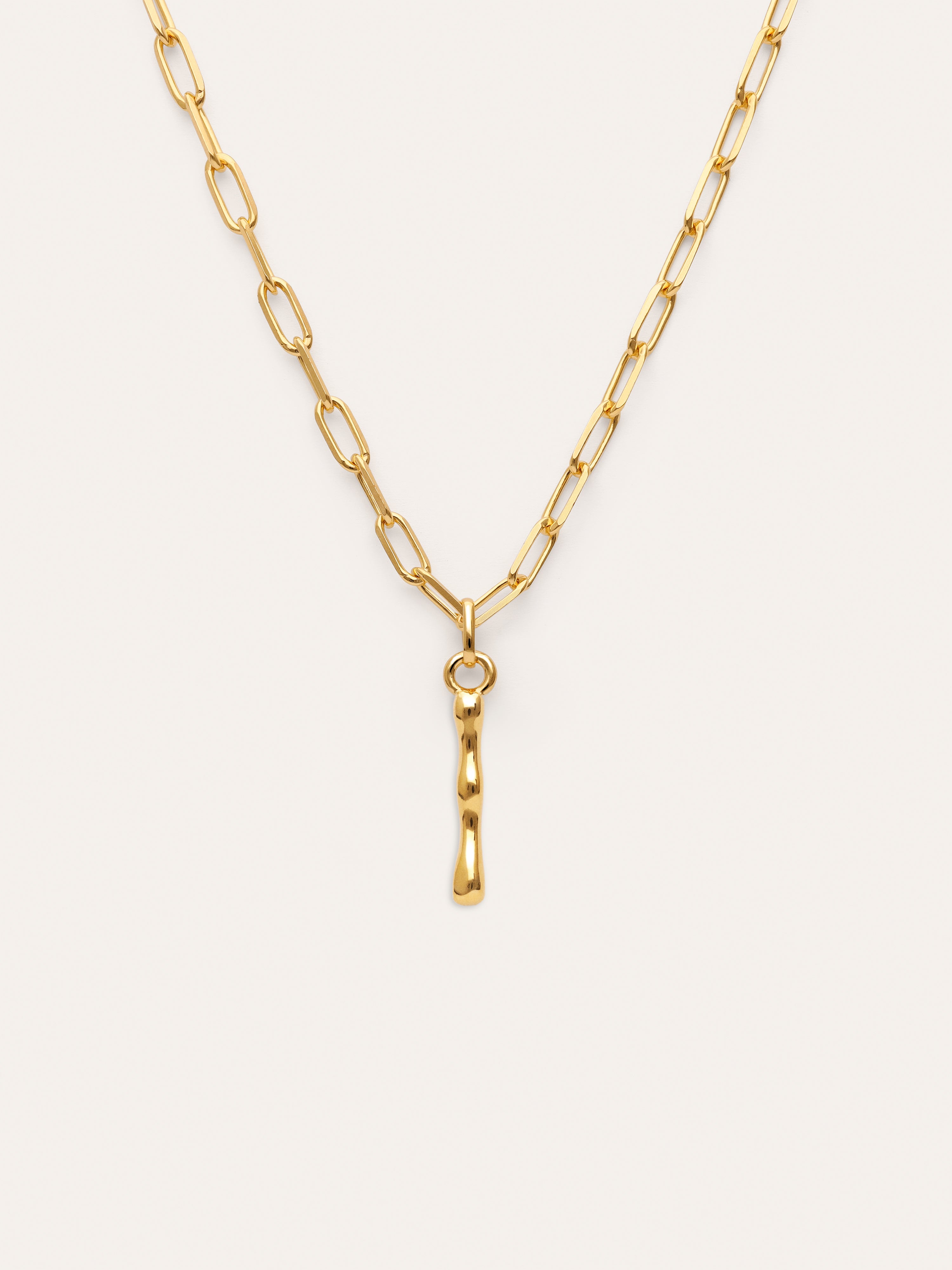 Collar Personalizado Chic Letter XL Acero Baño Oro