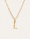 Collar Personalizado Chic Letter XL Acero Baño Oro