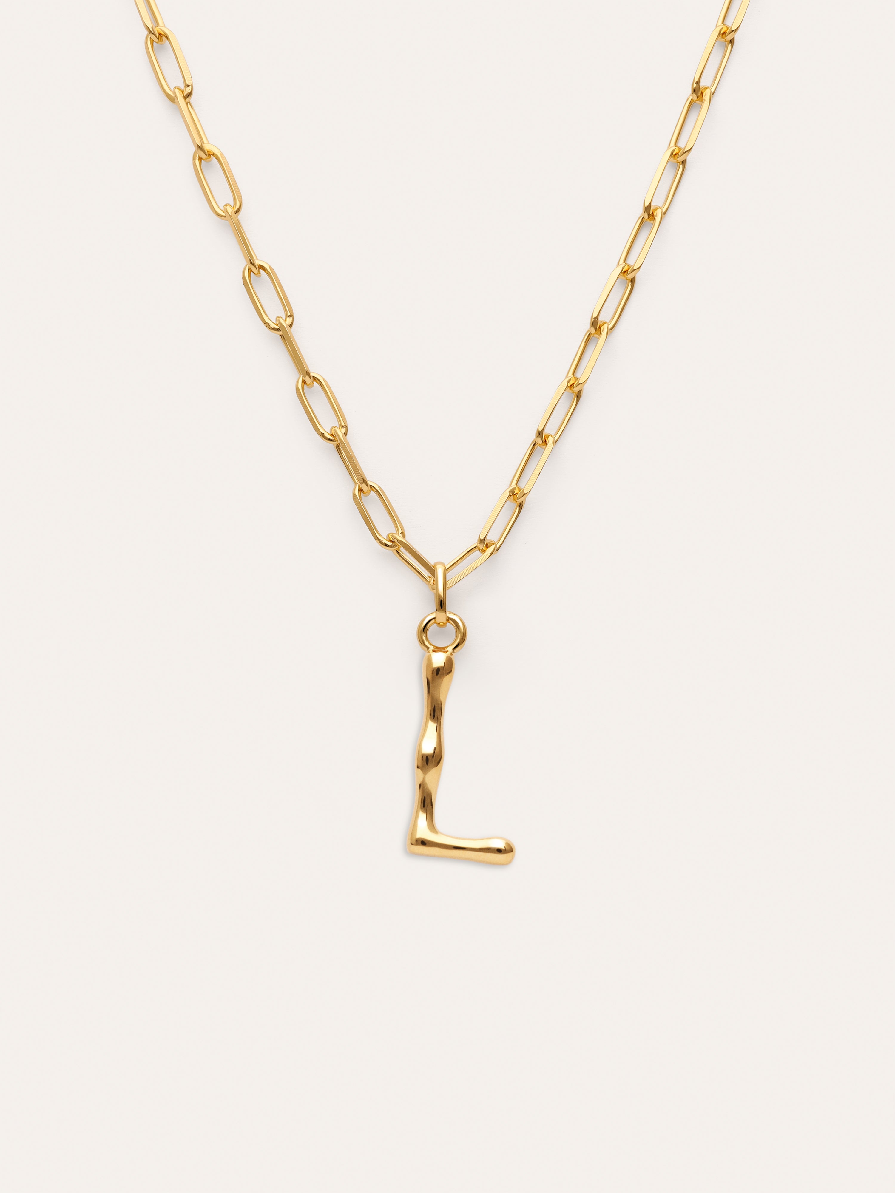 Collar Personalizado Chic Letter XL Acero Baño Oro