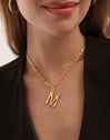 Collar Personalizado Chic Letter XL Acero Baño Oro