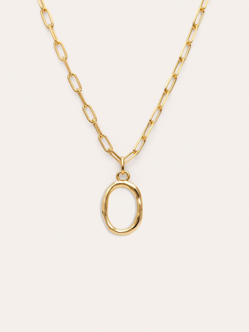 Collar Personalizado Chic Letter XL Acero Baño Oro