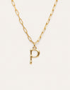 Collar Personalizado Chic Letter XL Acero Baño Oro