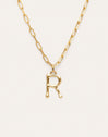 Collar Personalizado Chic Letter XL Acero Baño Oro