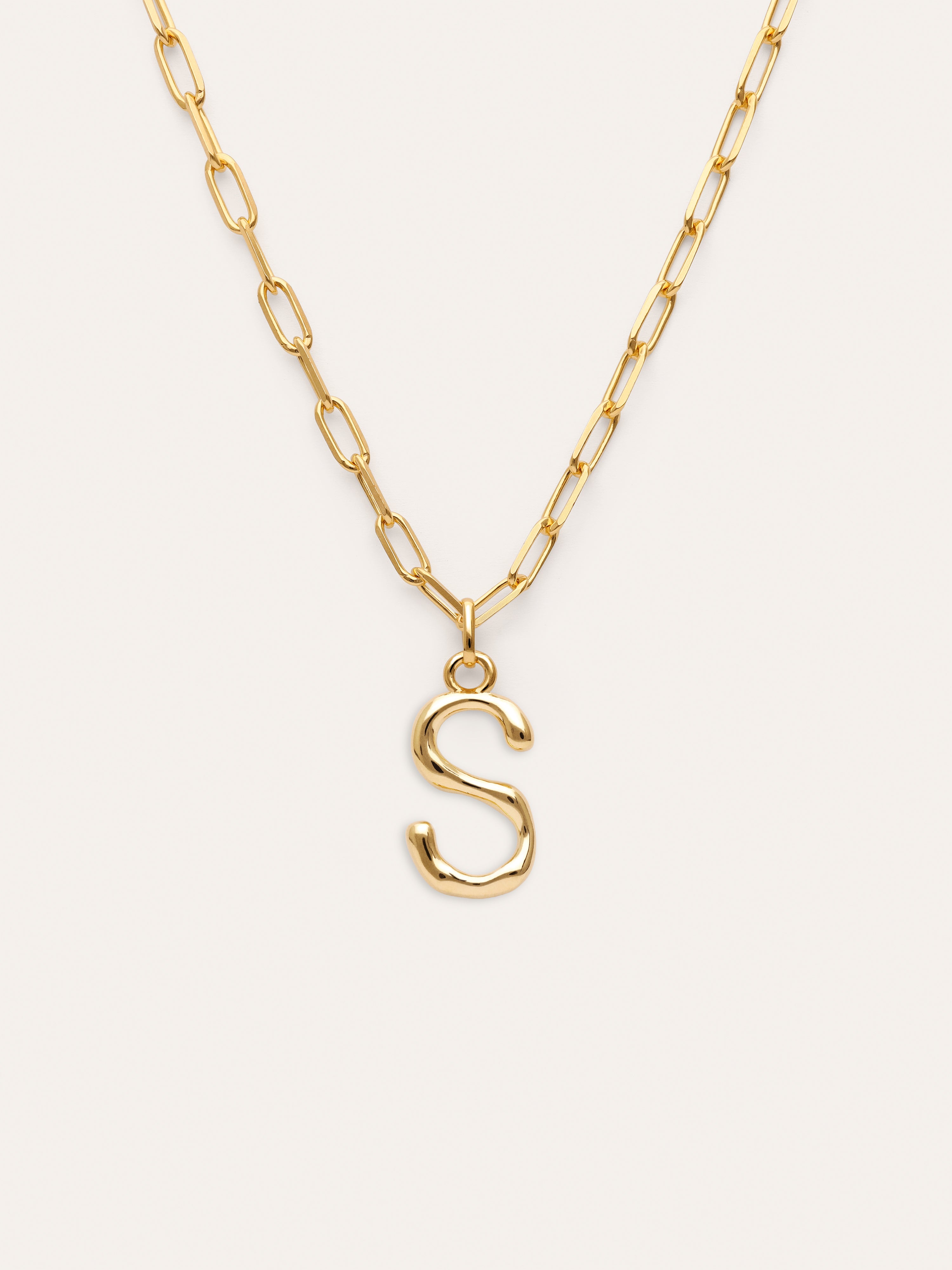 Collar Personalizado Chic Letter XL Acero Baño Oro
