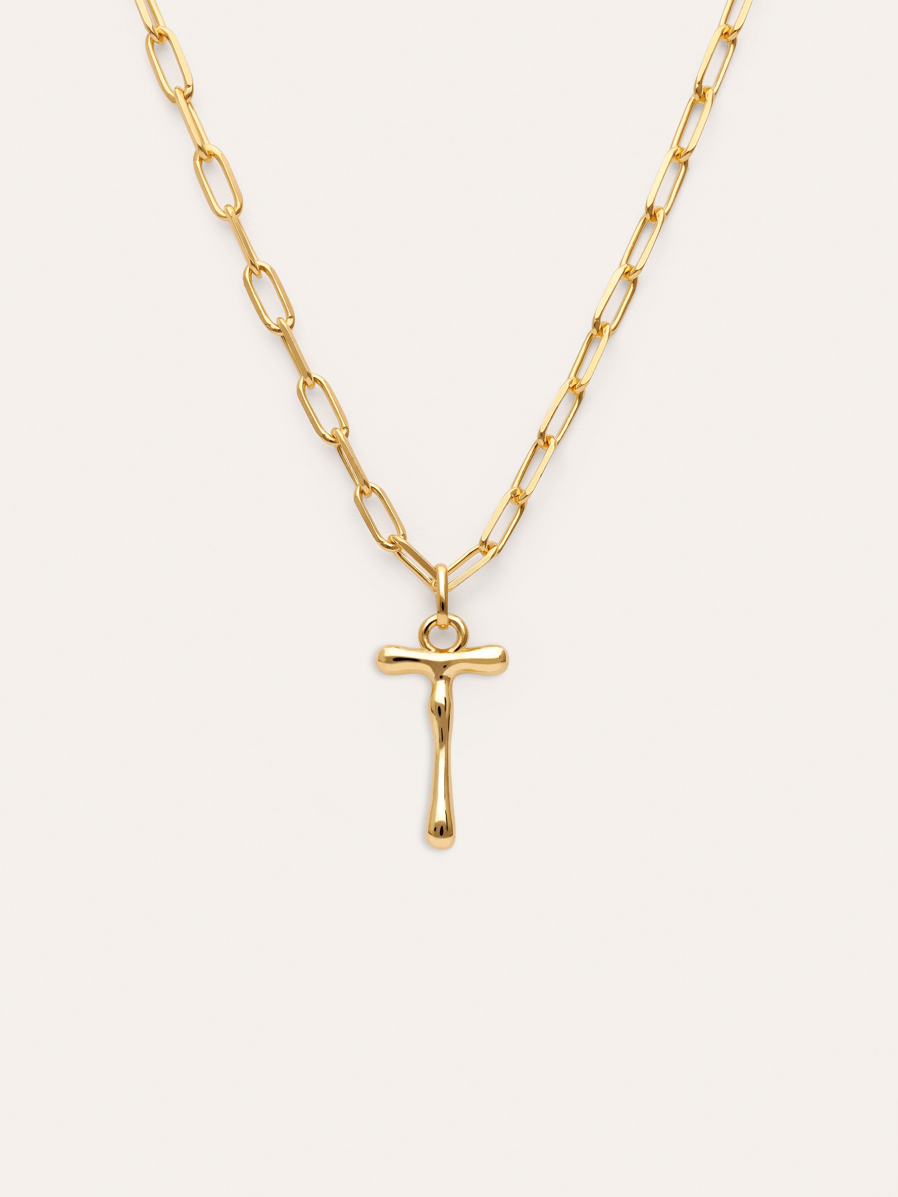 Collar Personalizado Chic Letter XL Acero Baño Oro