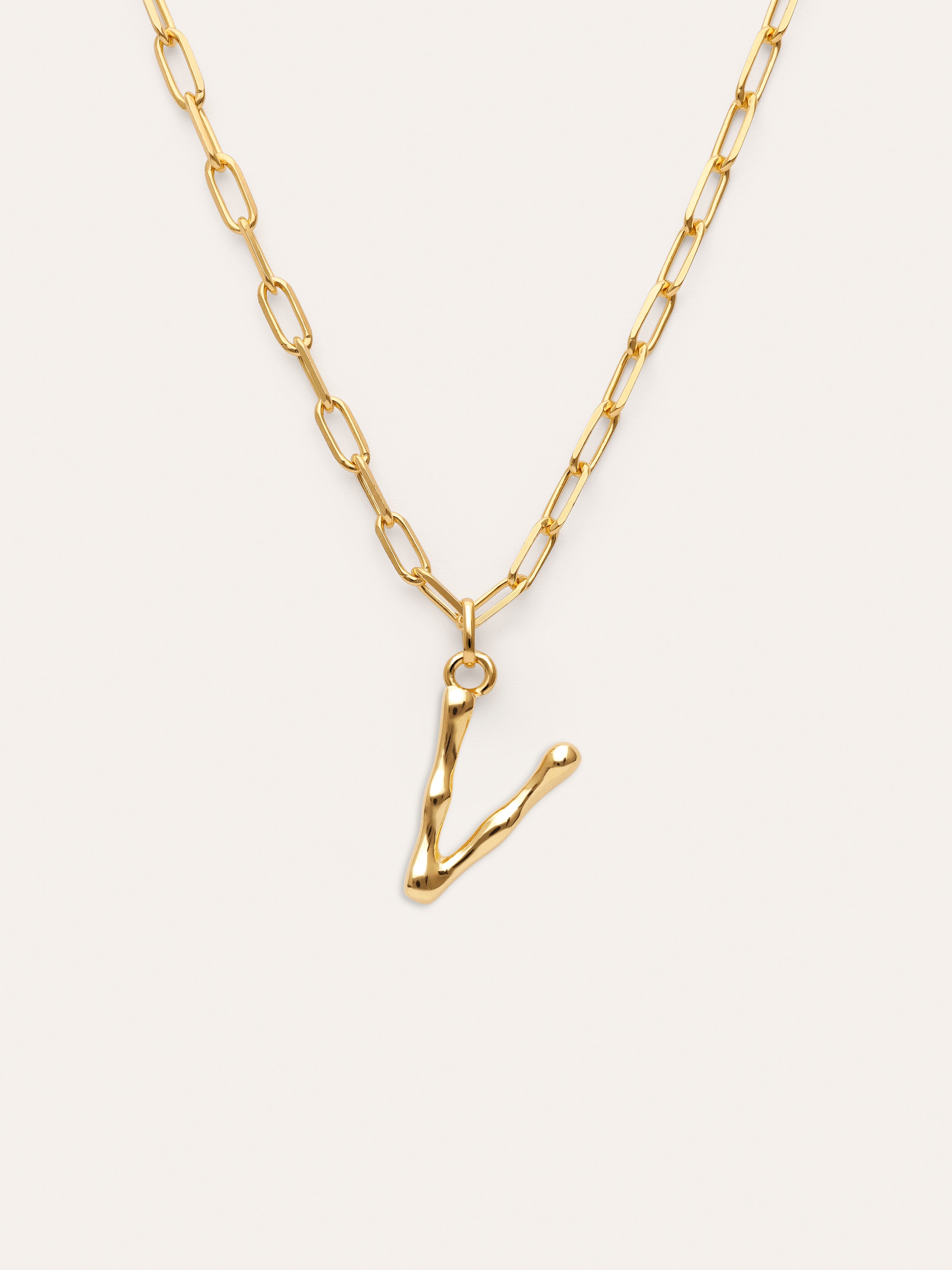 Collar Personalizado Chic Letter XL Acero Baño Oro