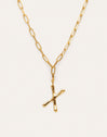 Collar Personalizado Chic Letter XL Acero Baño Oro