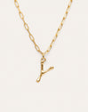 Collar Personalizado Chic Letter XL Acero Baño Oro
