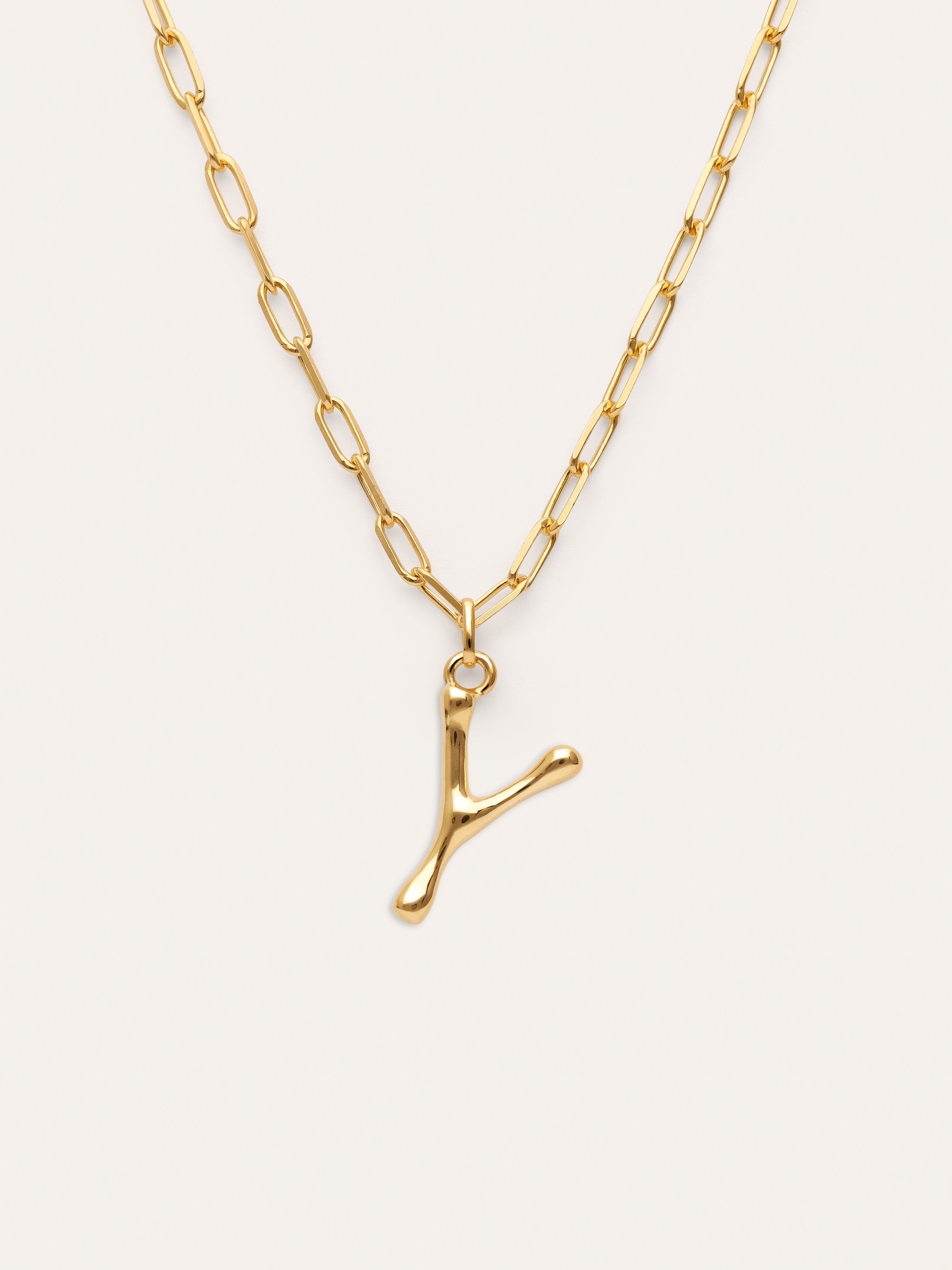 Collar Personalizado Chic Letter XL Acero Baño Oro