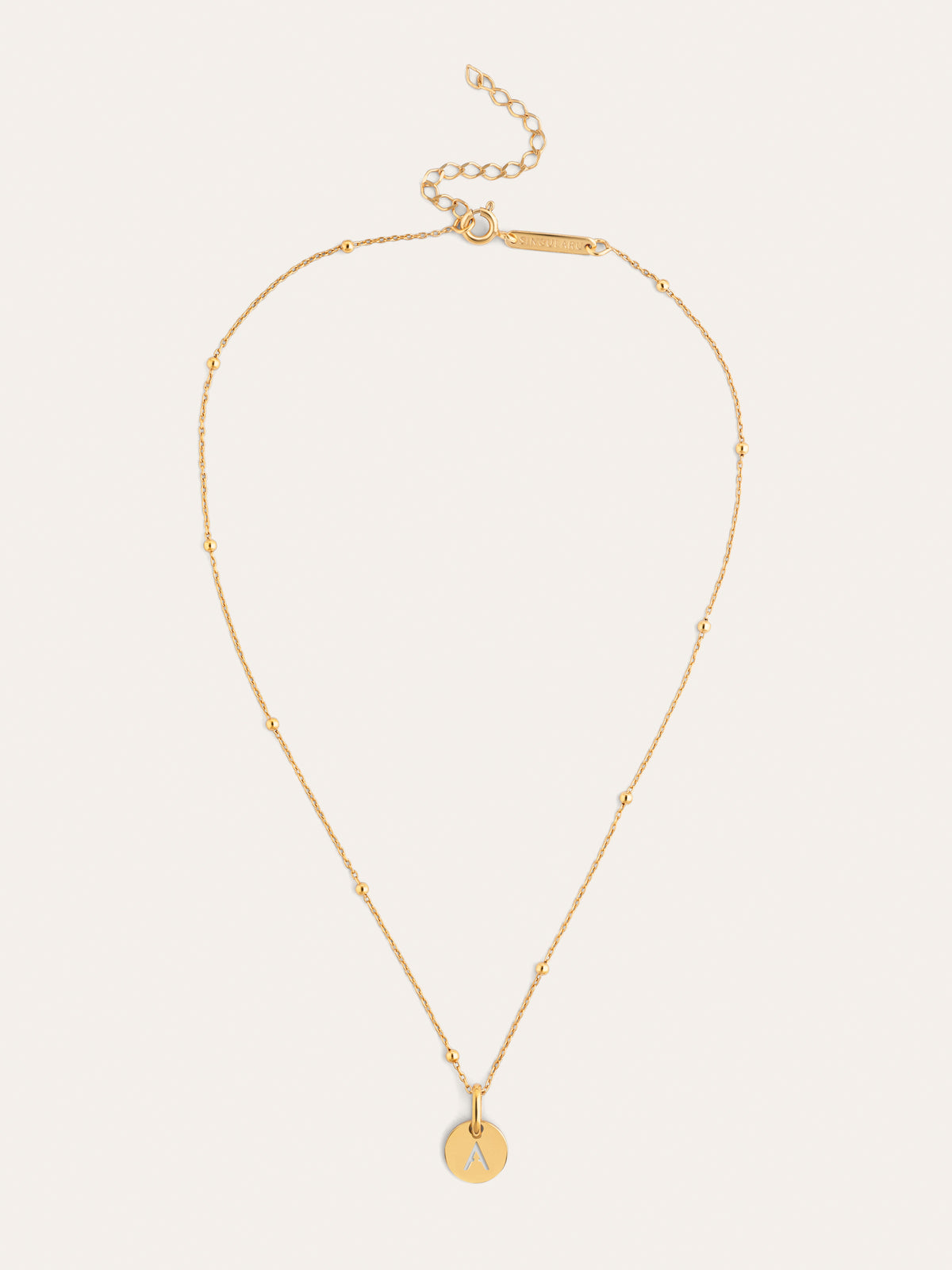 Gepersonaliseerde ketting Mini Medallion verguld met goud