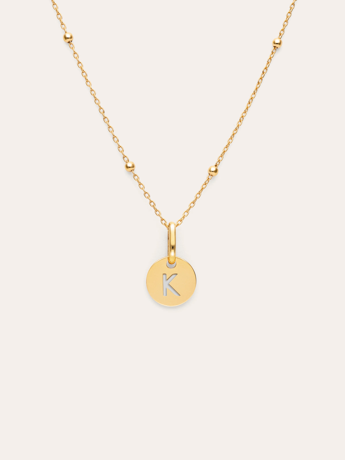 Gepersonaliseerde ketting Mini Medallion verguld met goud