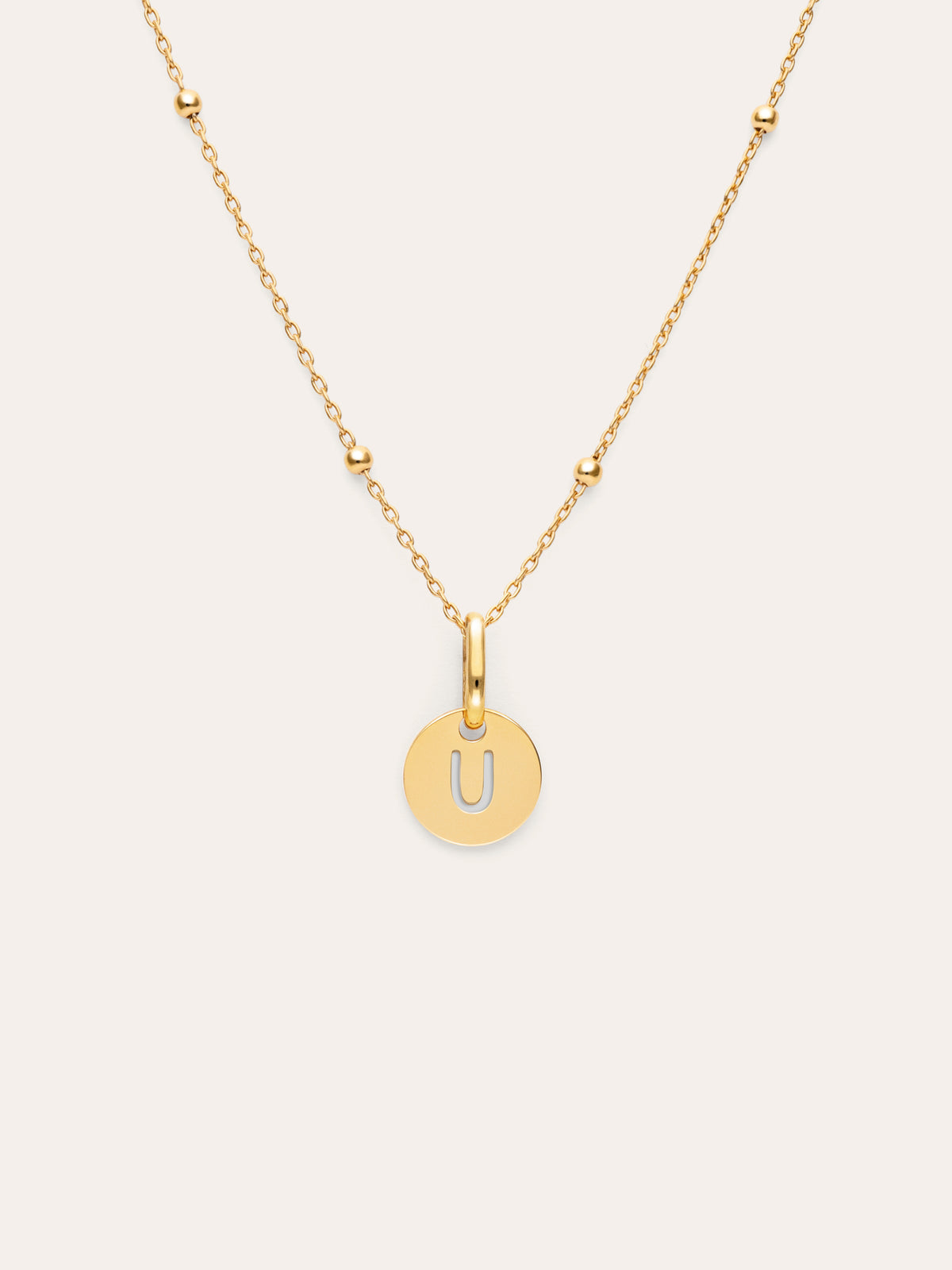 Gepersonaliseerde ketting Mini Medallion verguld met goud